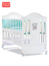2020Crib Solid Wood White European Style Baby BB Bed Bassinet Newborns Multi-functional Joint Bed 2024 - buy cheap