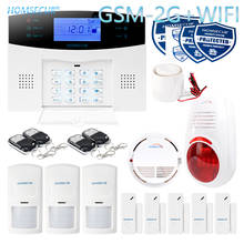 HOMSECUR Wireless&Wired WIFI SMS Autodial Home House Alarm System+Smoke Sensor 2024 - buy cheap