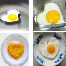 Fried egg shaper aço inoxidável frito ovo shaper panqueca molde forma do coração cozinha cozinhar ferramentas acessórios gadgets 2024 - compre barato