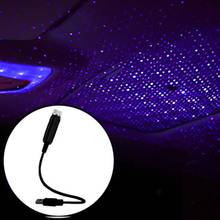 Car USB Star Beautiful Ceiling Light Starry Sky Projection Decor Lamp Roof Night Lights Protable Romantic Atmosphere 2024 - buy cheap