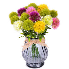 1 pc/lote flores artificiais bola de plástico dandelion para o casamento decoração de casa diy artesanato grinalda falsa flor presente do dia dos namorados 2024 - compre barato