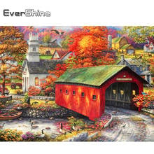Evershine Diamond Embroidery House Rhinestone Picture 5D DIY Diamond Painting Town Landscape Mosaic Kit Home Decoration Gift 2024 - buy cheap