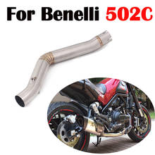 Full System Motorcycle GP Exhaust Middle Link Pipe Eliminator Enhanced Stainless Modified Escape Moto Slip On For Benelli 502C 2024 - buy cheap