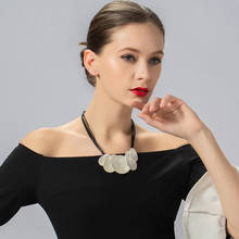 ELOYHI Women Necklace Geometric Top Quality Double Collar Leather Choker For Lady Punk Trendy Neckalce&Pendants Gift 2024 - buy cheap