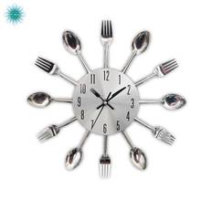 Metal Modern Design Wall Clock Knife Fork Spoon Kitchen Clocks Creative Home Decor Unique Style Wall Watch Clock on The Wall 2024 - buy cheap