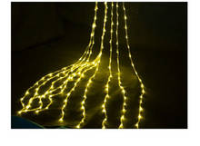 3M*2M 240LEDs water flow snowing effect curtain led waterfall string Light Christmas Xmas Wedding Party Background garden Decor 2024 - buy cheap