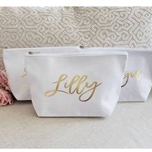 Name Makeup Bag  Custom Large Cosmetic Bag Bridal Party Gift  READY TO SHIP Wedding  Gift Bridesmaid  Cheerleader make  up bag 2024 - buy cheap