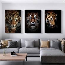 Pósteres e impresiones de tigre salvaje africano, pintura en lienzo de animales, arte de pared, imagen decorativa para niños, decoración de sala de estar, Cuadros 2024 - compra barato