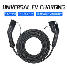 Cable de carga EV para coche eléctrico Honda, Cable de carga EV portátil de 16A, tipo 1 a tipo 2, Modo 3, 32A, EVSE J1Clarity 2024 - compra barato