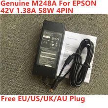 Genuine 42V 1.38A 58W 4PIN M248A AC Power Adapter For EPSON TM-C3520 C3500 C3400 GP-C832 M832 Laptop Power Supply Charger 2024 - buy cheap