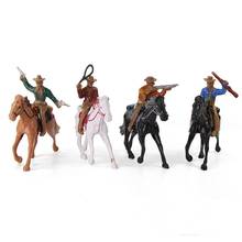8pcs Model 1:25 Painted Figures Horses WESTERN VINTAGE COWBOY Knight G Scale P2504 2024 - buy cheap