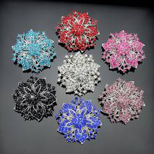 Bead Full Rhinestone Big Flower Bloom Multicolor Brooches for Women Brooch Pins Jewelry Accessories 5.3 cm 2024 - buy cheap