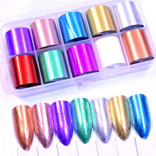 10 Rolls/Box Holographic Nail Foils Nails Wraps Multi-pattern Colorful Transfer Sticker Decals Tips Nail Art Decorations 2024 - buy cheap