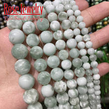 5A Natural Green Larimar Beads Green Angelite Stone Round Loose Beads 4 6 8 10 12mm For Jewelry Making DIY Bracelet Accessories 2024 - buy cheap