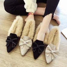 Women Autumn Shoes Woman Flats 2022 Fashion Women's Pointed Toe Buckle Loafers Fur Casual Female Sneakers All-Match Fall Dress 2024 - buy cheap