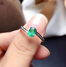 100% Natural and Real Emerald Ring 925 sterling silver Ring For men or women Birthday Best Gift 2024 - buy cheap