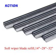 Kction 1 pcs Windscreen Windshield wipers Boneless Soft Rubber refill Car Wiper Blade Refill Strips 14"16"20"22"24"26"28"30"32" 2024 - buy cheap