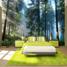 Papel tapiz 3D personalizado, Mural con diseño De sol, bosque, naturaleza, paisaje, sala De estar, dormitorio 2024 - compra barato