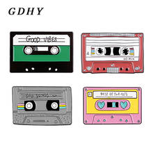 GDHY Music Tape Brooch Enamel Pin GOOD VIBES,SAD SONGS,BEST OF THE 09'S Brooches for music lovers Pins Badge Jewelry Brosche 2024 - buy cheap