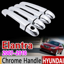 for Hyundai Elantra 2007 - 2010 HD Chrome Handle Cover Trim Set 2008 2009 Elantra Blue Avante Accessories Sticker Car Styling 2024 - buy cheap
