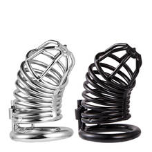 304 Stainless Steel Penis Ring Bird Cock Cage Lock Male Chastity Belt Device Penis Ring Adult Game Metal Sex Toys For Man 2024 - buy cheap