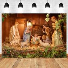 Виниловый фон с изображением христианского Иисуса Рождества для детской фотосъемки 2024 - купить недорого