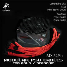 Formamod Fm-HS-W, 18 awg ATX 24Pin Cable de tejido de PSU completamente Modular, para Asus THOR y SeaSonic enfoque/primer Modular de la serie PSU 2024 - compra barato