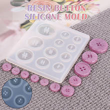 DIY Silicone Mold Resin Buttons Jewelry Making Mould With Hole Button Epoxy Pendant Crafts Jewelry Making Tool Handmade New 2024 - buy cheap