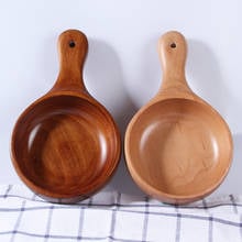 Cuenco japonés de mango largo, cuenco de madera de haya, plato de ensalada de frutas, aperitivos, platillo, bandeja de té, postre, cena, pan, platos de madera 2024 - compra barato