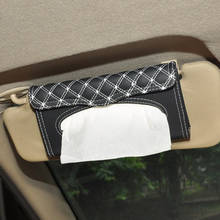 1PCs Car Visor Tissue Box Clipboard Tissue Boxes Car Accessories Hanging Napkin Holder Auto Parts Car Ornaments 2 Colors 2024 - купить недорого