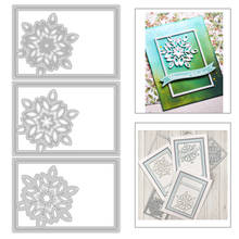 2020 New Rectangle Frame Layered Metal Cutting Dies For DIY Cut Paper Making Christmas Snowflake Background Card Scrapbooking 2024 - buy cheap