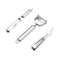 Three-piece stainless steel peeling Hair removal clip Skin scraper Potato peeler melon and fruit grater kitchen accessories 2024 - buy cheap