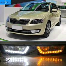 For Skoda Octavia A7 MK3 2014 2015 2016 LED DRL Daytime driving Running Lights Daylight cover hole free shipping 2024 - buy cheap