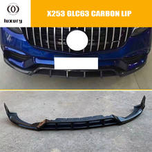 Carbon Fiber Front Bumper Chin Lip for Benz W253 SUV X253 Coupe Glc63 & Glc63s Amg Only 2016 - 2019 2024 - buy cheap