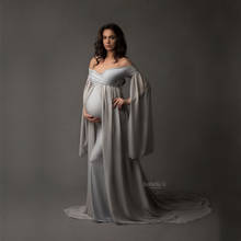 Long Chiffon Baby Shower Dress Maternity Photography Props Cotton Dresses Maternity Dresses with Cloak Pregnancy Women Dress 2024 - buy cheap