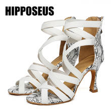 Hipposeus Latin Dance-Shoes Women Tango Girls Salsa Ballroom Dancing Shoes Satin Ladies Soft Modern Dance Shoes Professional New 2024 - buy cheap