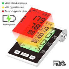 Monitor de presión Arterial automático para la parte superior del brazo, esfigmomanómetro Digital BP, tonómetro para medir la presión Arterial 2024 - compra barato