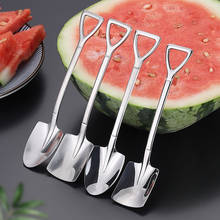 Creative Retro Shovel Coffee Spoon Stainless Steel Dessert Spoon Watermelon Ice Cream Spoons Tip Shovel Flat Shovel Gifts 2024 - buy cheap