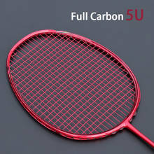 Ultralight 5U Carbon Fiber Badminton Racket With String Bags Raquette Strung Padel Racquet Z Speed Force Professional Rackets 2024 - buy cheap