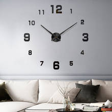 2020 New Large 3d real big wall clock modern design rushed Quartz clocks fashion watches mirror sticker diy living room decor 2024 - buy cheap