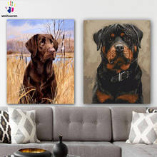 DIY colorings pictures by numbers with colors Black cute dog picture drawing painting by numbers framed Home 2024 - buy cheap