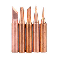 5pcs/lot Pure Copper 900M-T Soldering Iron Tip Lead-free Solder Tips Welding Head BGA Soldering Tools 2024 - buy cheap