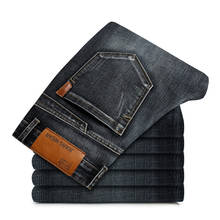 Pantalones vaqueros elásticos ajustados para hombre, Jeans clásicos de talla grande 28-40, alta calidad, color negro/azul, 2019 2024 - compra barato