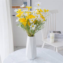 White Yellow Daisy Artificial Flowers Branch for DIY Home Wedding Bride Bouquet Garden Decoration Silk Fake Flower Accessories 2024 - buy cheap
