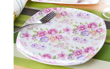 Platos de porcelana con forma de flor de hueso real para cena, plato de cerámica para pastel, postre, plato de cocina, 8 pulgadas 2024 - compra barato