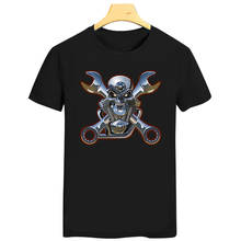 Skull T Shirt Engineer Tool 3D Printed Fashion Horrible CooL Punk Rock Style Gothic Clothing Creative Design Top Tee Streetwear 2024 - buy cheap
