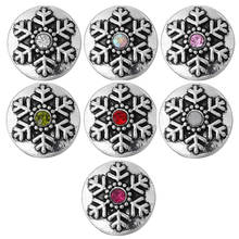 10 unids/lote de Mini broche de copo de nieve para joyería, accesorio para bricolaje, ajuste de 12mm, botón, broches, pulsera, collar, regalo de Navidad ZL117 2024 - compra barato