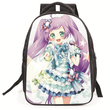 Mochila do desenho animado da bela pequena princesa, mochila escolar de 16 polegadas para adolescentes de grau 3 a 6, bolsa escolar 2024 - compre barato