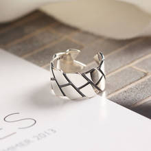 Минималистичное геометрическое шикарное Стильное кольцо в стиле ретро стандартное Серебряное Кольцо женское открытое регулируемое широкое кольцо для женщин в стиле панк 2024 - купить недорого