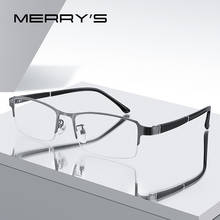 MERRYS-Gafas de aleación de titanio para hombre, lentes con montura TR90, para negocios, graduadas para miopía, S2223 2024 - compra barato